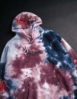 CIVIL REGIME RED ROSE SMOKEY MAUVE WASH MARBLE HOODIE
