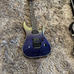 ESP LTD H-1001 FR QM – Violet Shadow Fade | Pro Setup | Floyd Rose | Duncan Pickups | Hard Case