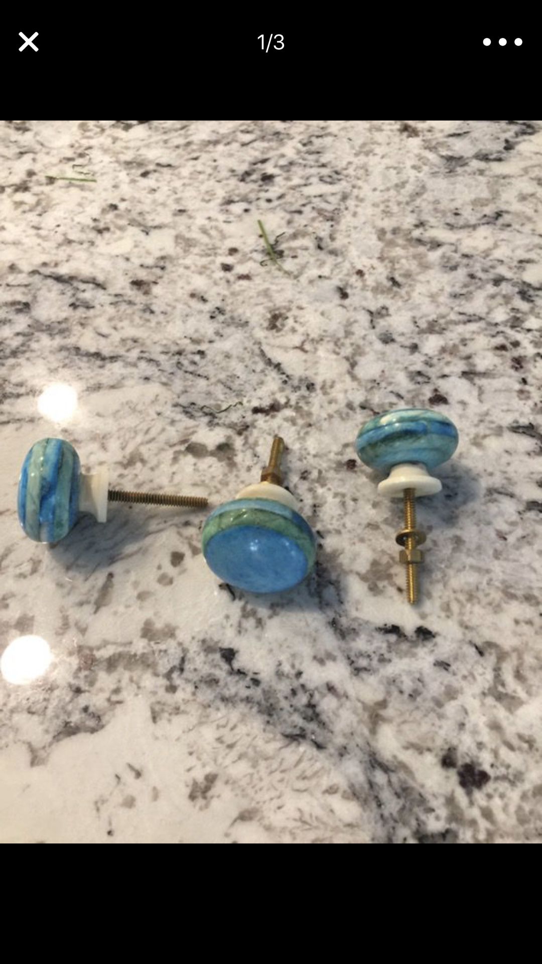Turquoise knobs cabinet pulls
