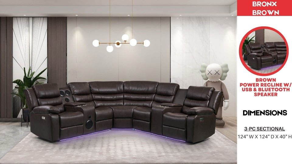 SECTIONAL COUCH ( RECLINER) ✨️FINANCING AVAILABLE NO CREDIT NEEDED✨️