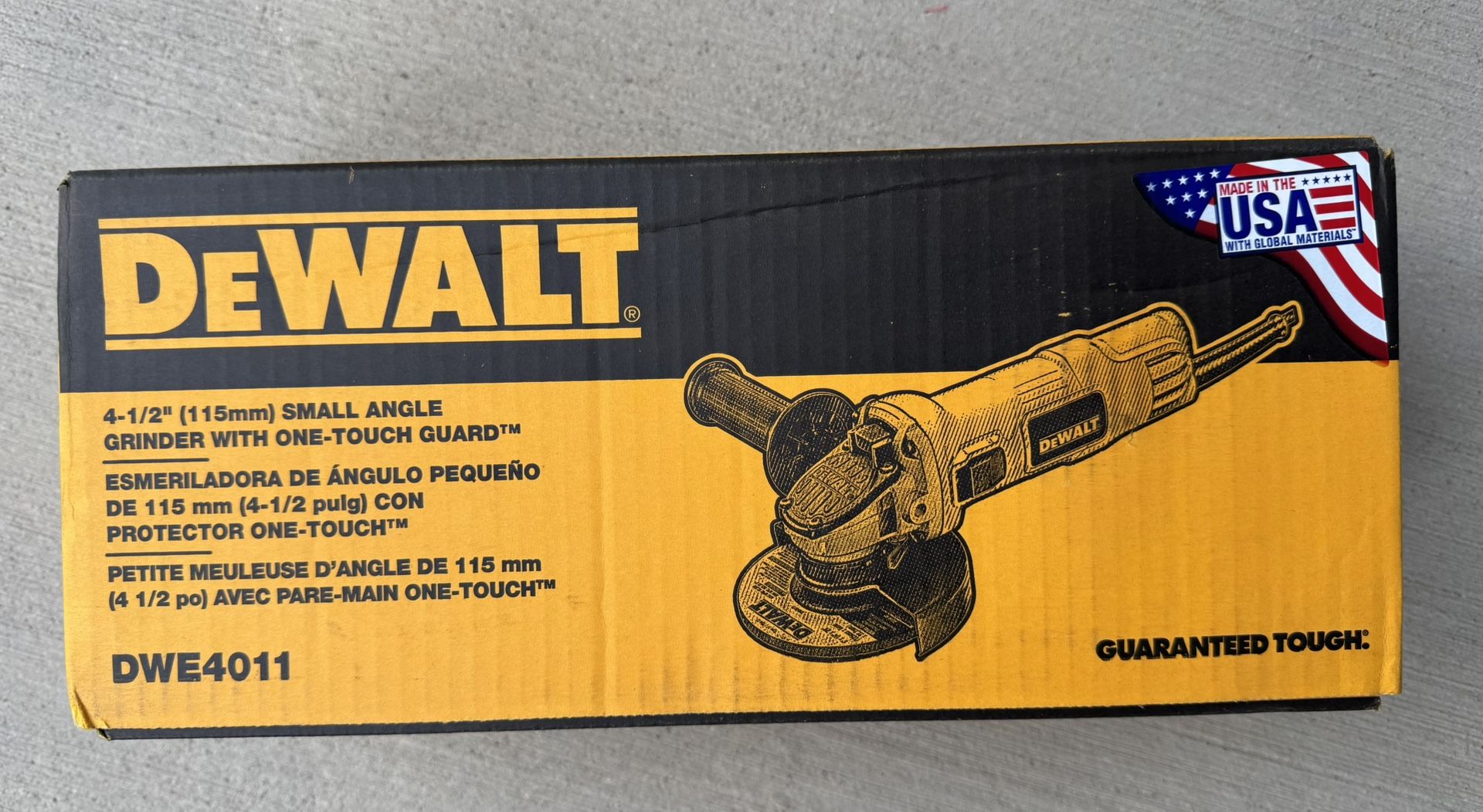 New DeWALT DWE4011 4-1/2” Angle Grinder (Sealed) – Pick Up Only