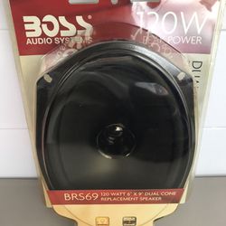 2 NEW Boss Audio Systems BRS69 120 Watt 6”x9” Dual Cone Replacement Car Speakers