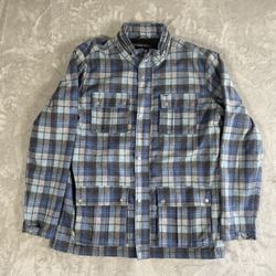Pendleton X Hurley Jacket Men’s XL Navy Plaid Field Wool Military Rare Utility