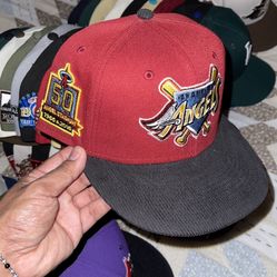 Anaheim Angels Fitted Hat 7 1/4 Corduroy Brim