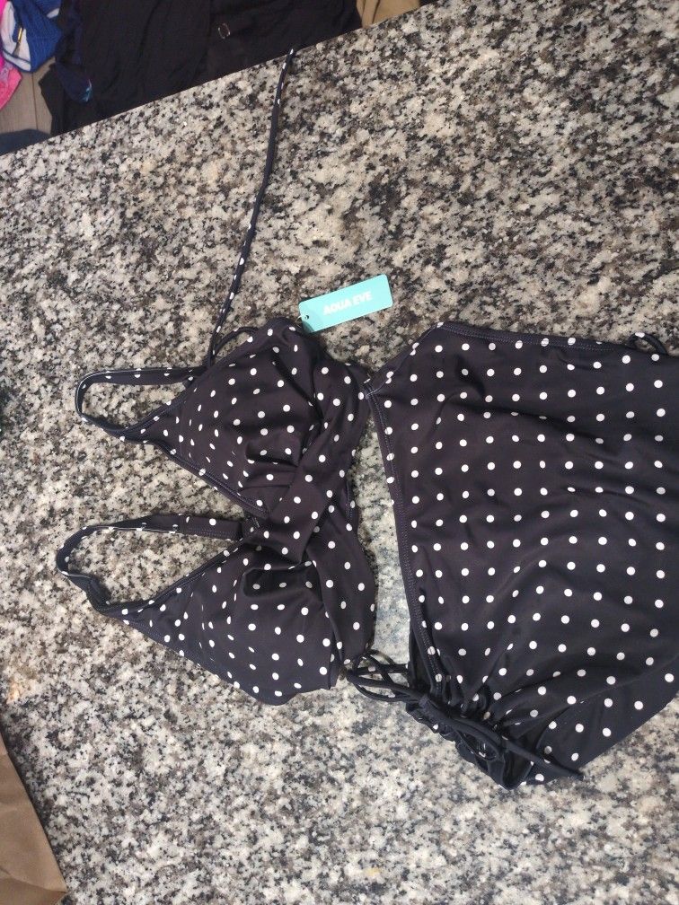 Polka. Bathing Suit Bikini