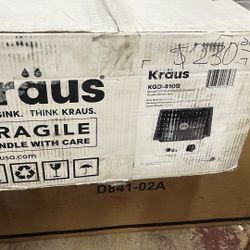 KRAUS Drop-in/Undermount Granite Composite 24 in. Single Bowl Kitchen Sink Kit in Black