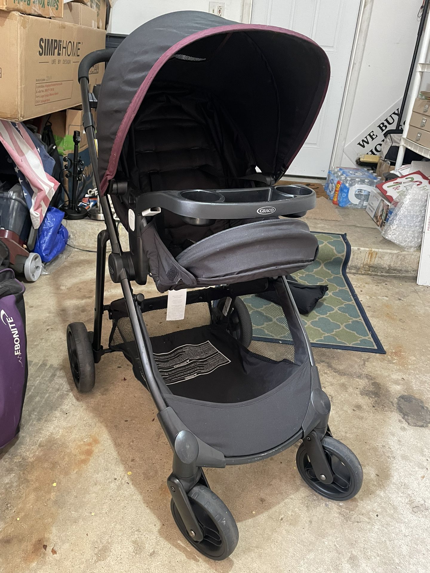 Graco Modes Element DLX Travel System Baby Toddler Stroller w/ Shade Cover, Cup Holder, Storage, Seat, CLEAN *NEW CONDITION*