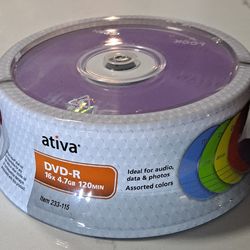 DVD Blank Disc's- Ativa Brand - 2 Packs 25 Per Pack