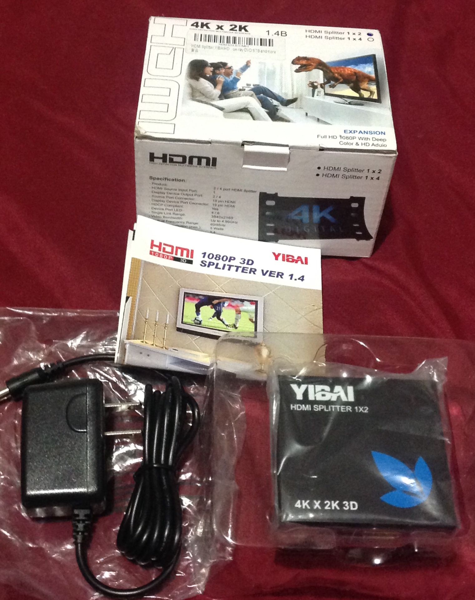 HDMI SPLITTER 1 in 2 OUT 4K FULL HD 1080P with Deep Color & HD Audio... Brand NEW