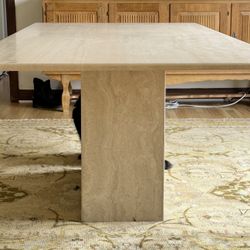 70s Travertine Dining Table 
