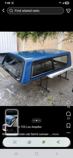 SPRINT camper shell RARE VINTAGE for a mini truck see measurements in description