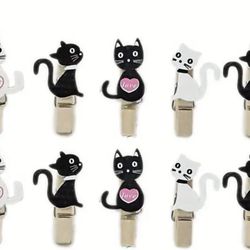 Brand New 10 Pc Kitty Cats Organizing Office Clips 
