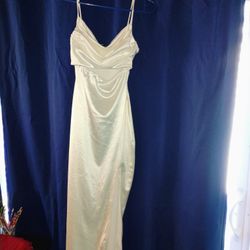 Sm Silk White  Dress