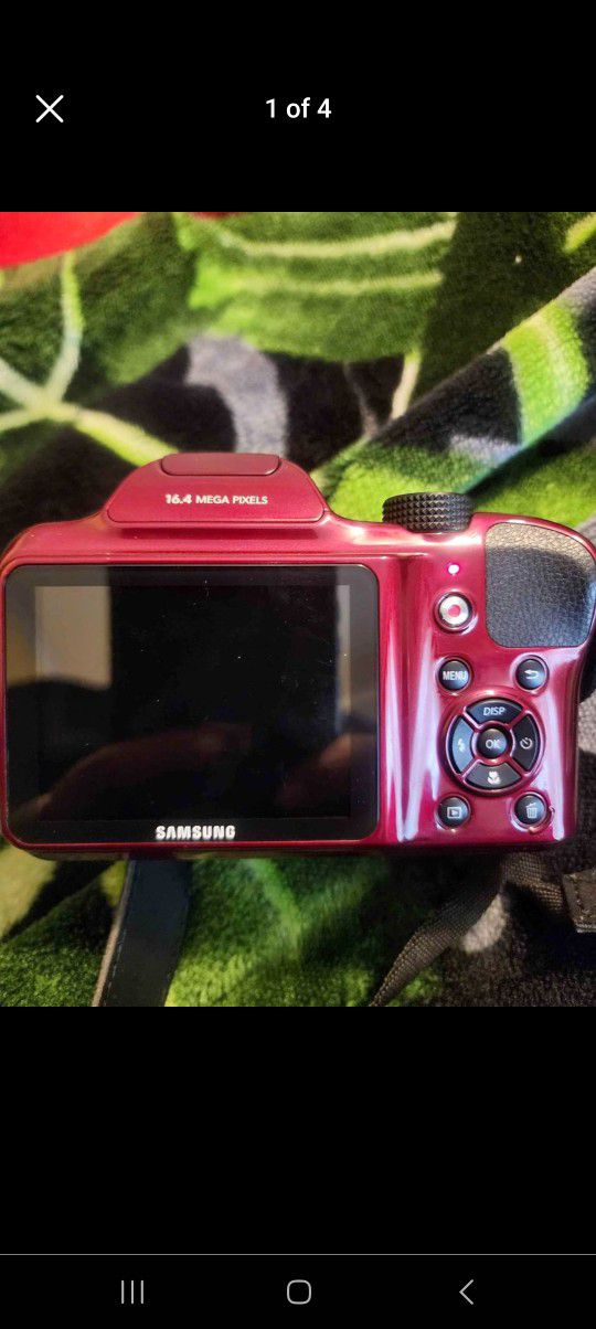 Red Samsung Digital Camera 