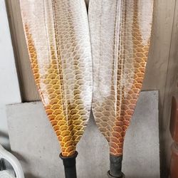 Kayak Paddle  7'2" By No Limit Redfish Pattern Perfect Condition 