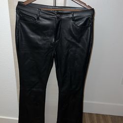Black Leather Jeans