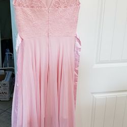 Womens Size Small Baby Pink Hi Low Dress $7 Only 