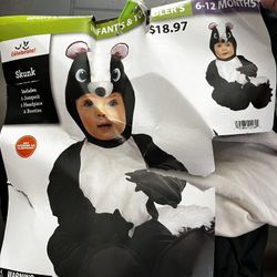 Skunk Baby Costume 6-12 Months  