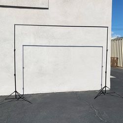 (New) $40 Heavy Duty Backdrop Stand 8.5x10 FT with Carry Bag and Clips