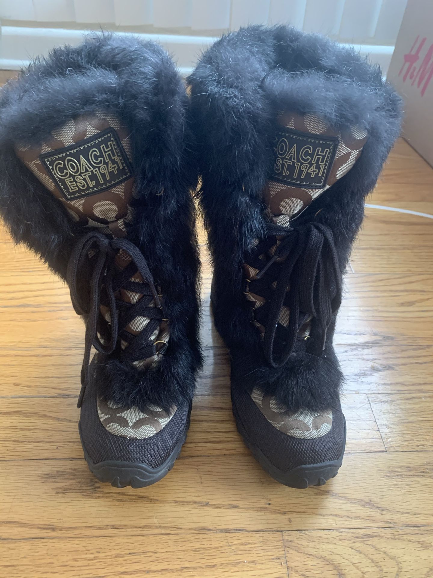 COACH Fur Boots