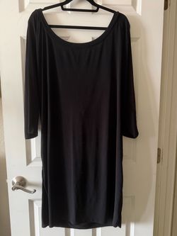 Torrid 4 Black Scoop Neck 3/4 Sleeve Dress
