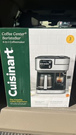 Cuisinart Coffee Center 12Cup 4-in-1 Stainless Steel Combination Espresso and Coffee Maker Matte Silver SS-4N1: Barista Bar, Milk Frother