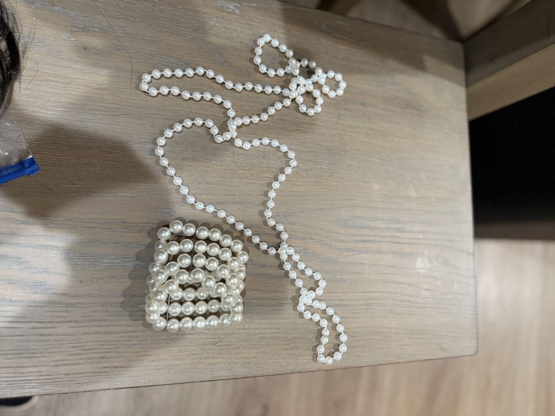 Halloween Costume Pearl Necklace And Bracelet