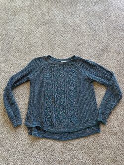 Faded Glory Women’s XL 16-18 Blue/Purple Heathered Knit Crewneck Sweater
