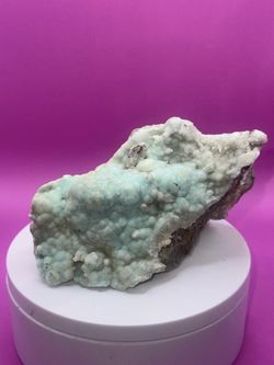 Natural Mint Green Botryoidal Hemimorphite Crystal Specimen UV Reactive