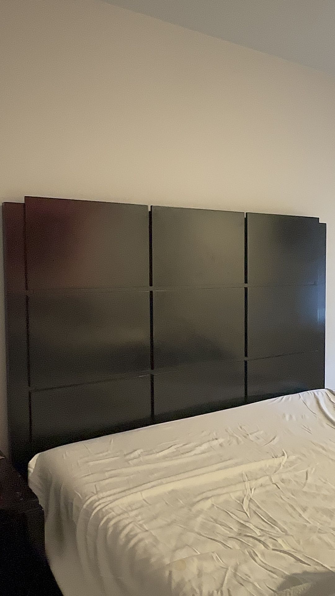 Queen Bed - Bedroom Set With One Side Table And Dresser - Dark Wood - Need Gone ASAP