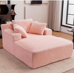 67" Chaise Lounge Indoor, Oversized Chaise Lounge Chair with 3 Comfy Pillows for Living Room Bedroom