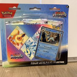 Pokémon TCG Prismatic Evolutions Tech Sticker Collection Blister Glaceon