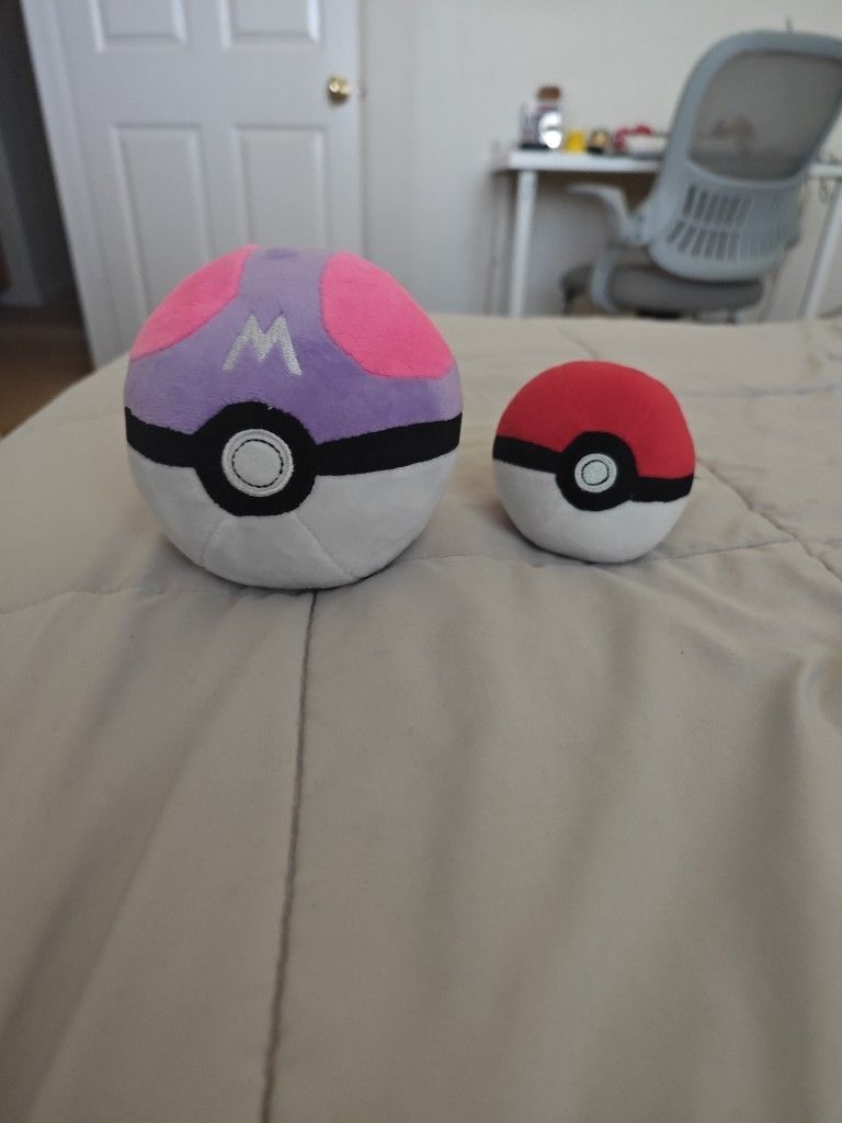 Pokeball and Masterball Plushies