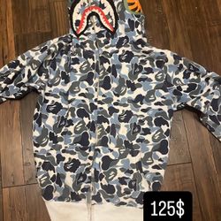 Blue Bape Hoodie 