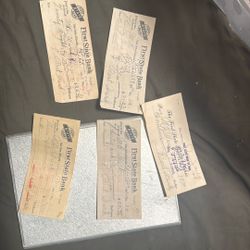 First State Bank Checks From 1919