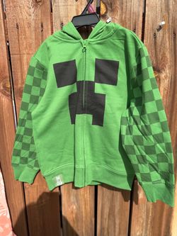 boys minecraft hoodie size L (10/12) NWT