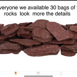 Hola Mi Gente  Tenemos La Cantidad De Esta Hermosa Piedras Para Decorar   Rain Forest Commodity Red Slate Chips 1 in. 0.40 cu. ft. 30 lbs
