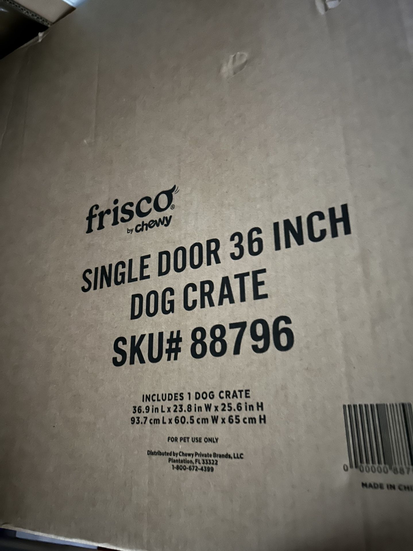 Single Door Wire Dog Crate. 