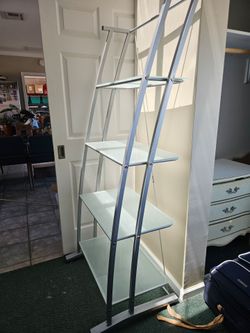 Metal and glass shelf