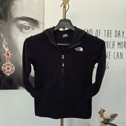 The North Face Boys Kids Black Fleece Jacket Size Medium(10/12)