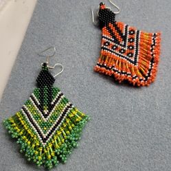 Hand Beaded Earrings 