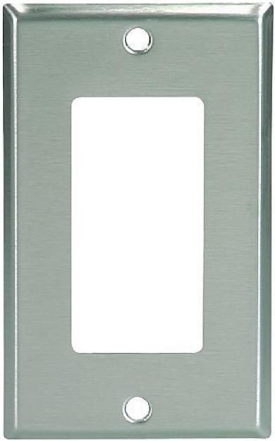 Cooper NON-MAGNETIC Stainless Steel 1-Gang Decorator Wallplate Cover GFCI GFI 93401