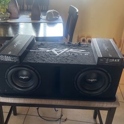1200 Watts And 75 Times 4 High And Low Amps 10” Speaker Skar 