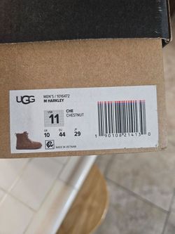 UGG Harkley Men's Suede Wool Lined Chukka Boots
 Chestnut
1016472 
Men Size 11
New