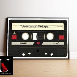 Big 24x36 Framed Art Print - Cassette Tape