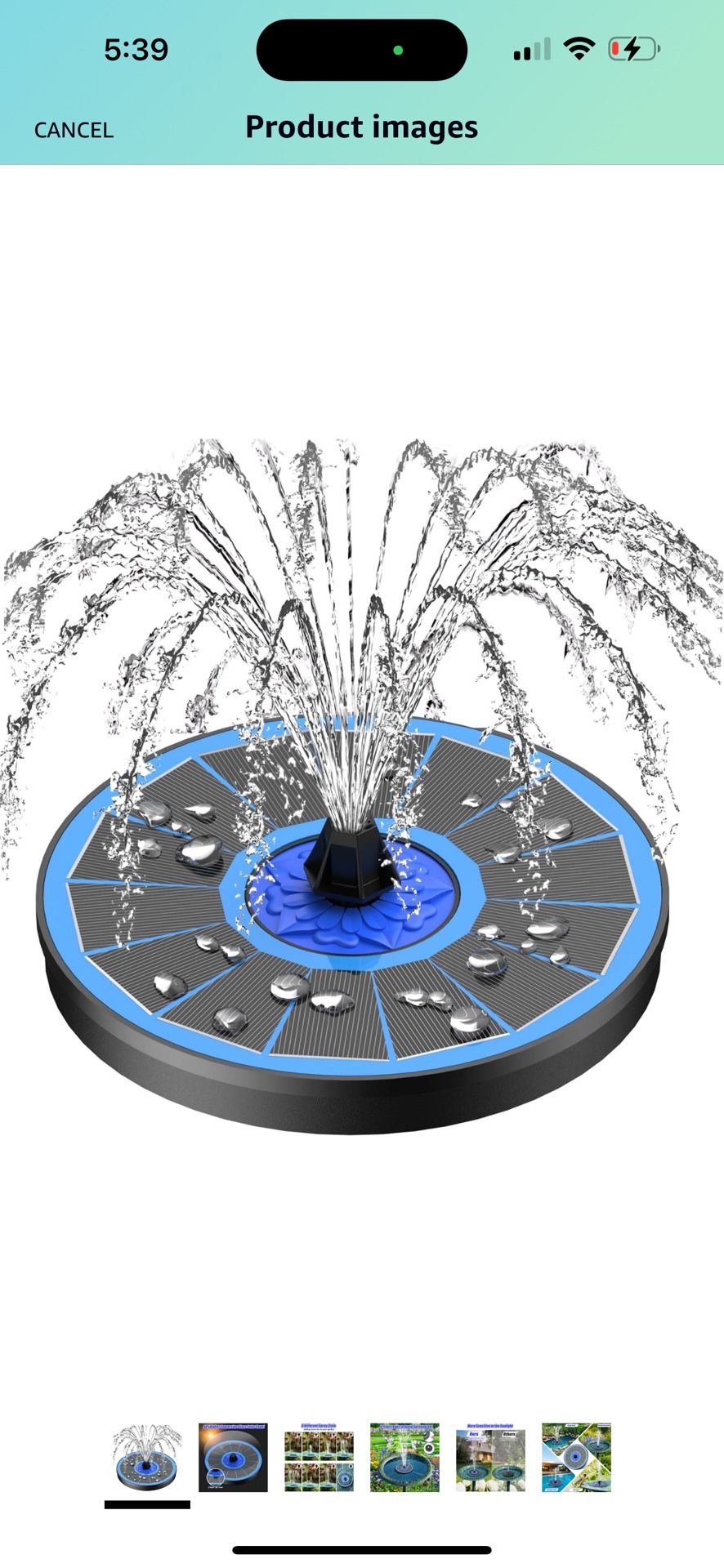 SZMP Solar Fountain Upgrade, 3.5W Solar Powered Bird Bath Fountains with Flower, Outdoor Water Feature Solar Pump with 7-in-1 Nozzles, 4 Fixed Pipes f