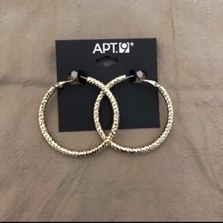Apt 9 Gold Plated Hoop Earrings 