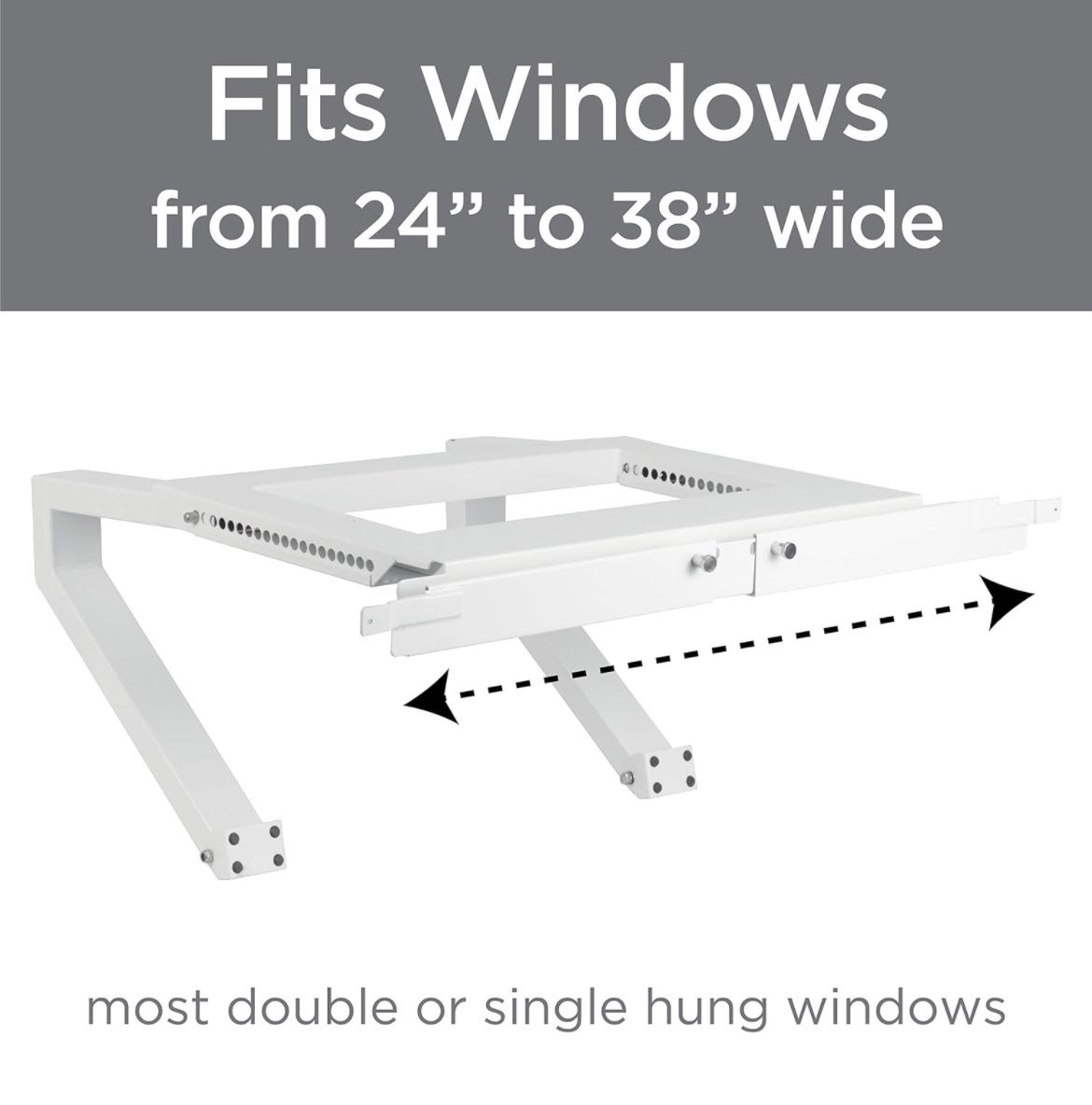 Universal Heavy Duty Window Air Conditioner AC Support Bracket -Holds Up to 225 lbs