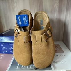 Birkenstock Boston Clogs Mink Woman’s SZ39 Soft Footbed Narrow