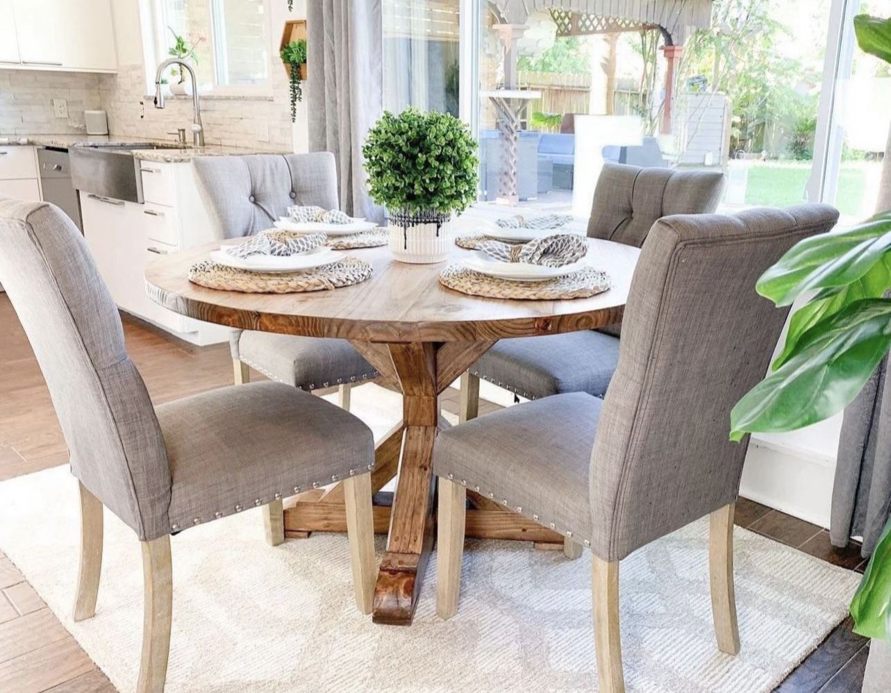 Custom Built Dining Table Solid wood Farmhouse Set Modern